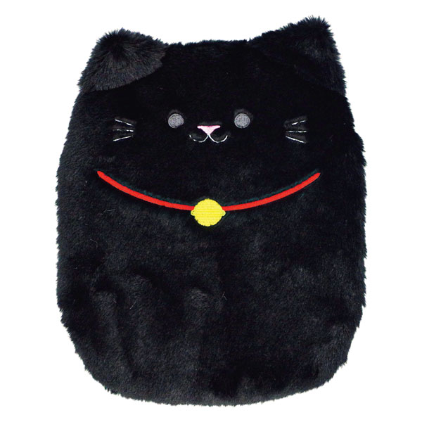 アニマルフェイスカバー蓄電式湯たんぽ　くろ猫