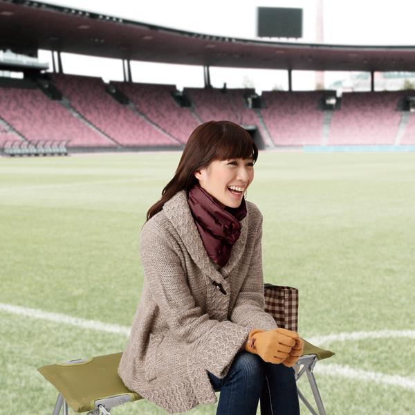 ふわふわダウン ネックウォーマー ワインレッド