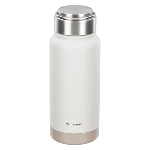 たためるハンドル付きステンレスボトル540ml　ホワイト